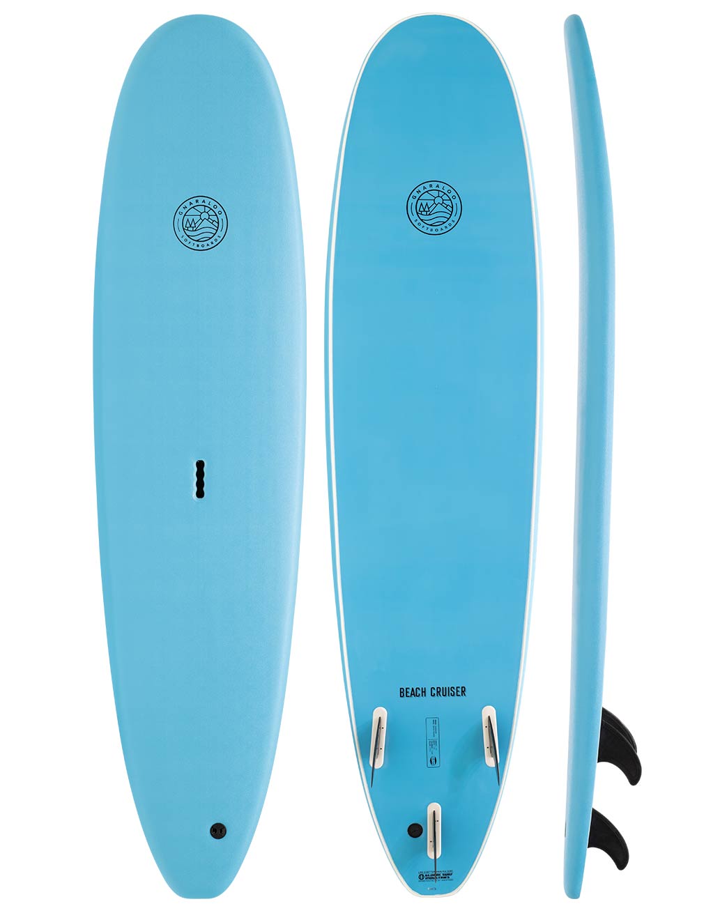Gnaraloo soft surfboards - beach cruiser blue surfboard