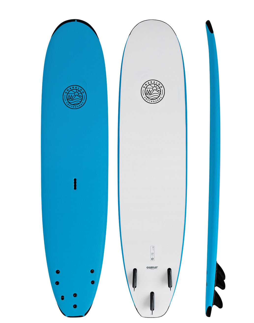 Gnaraloo soft surfboard in blue