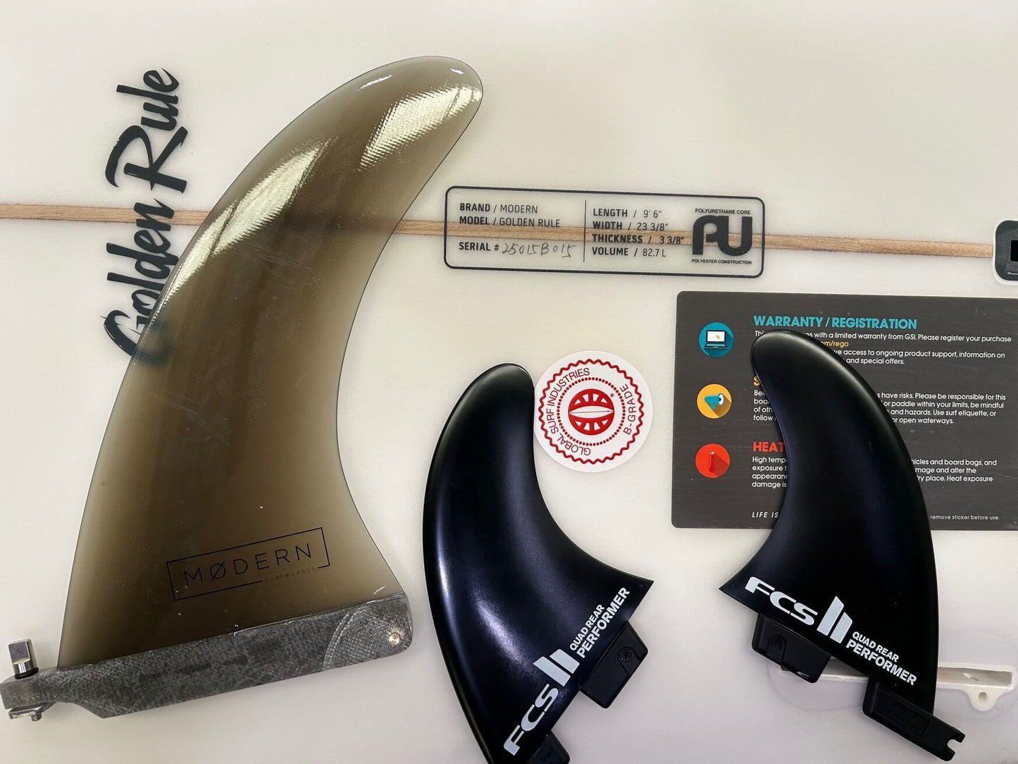 9'6 Modern Golden Rule Steel Blue 82 Litres