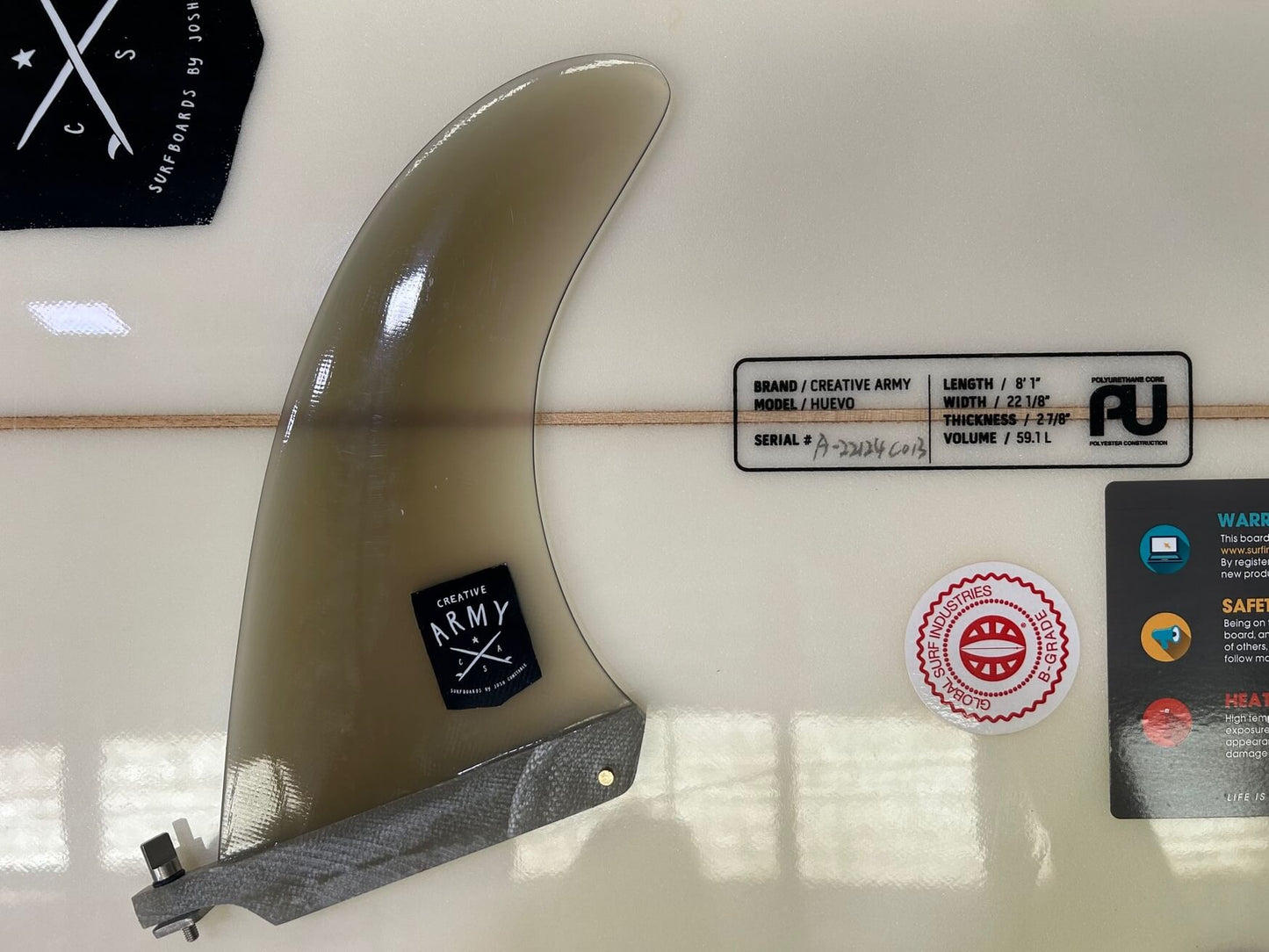 8'1" Creative Army Huevo PU BLUE 59 Litres #2