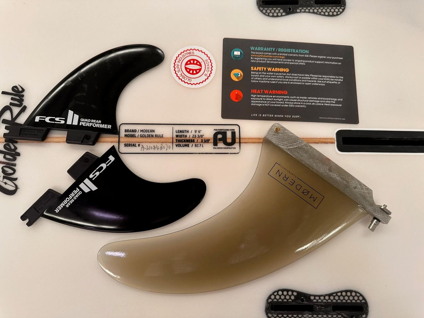 9'6"Golden Rule PINLINE #2 82 LITRES