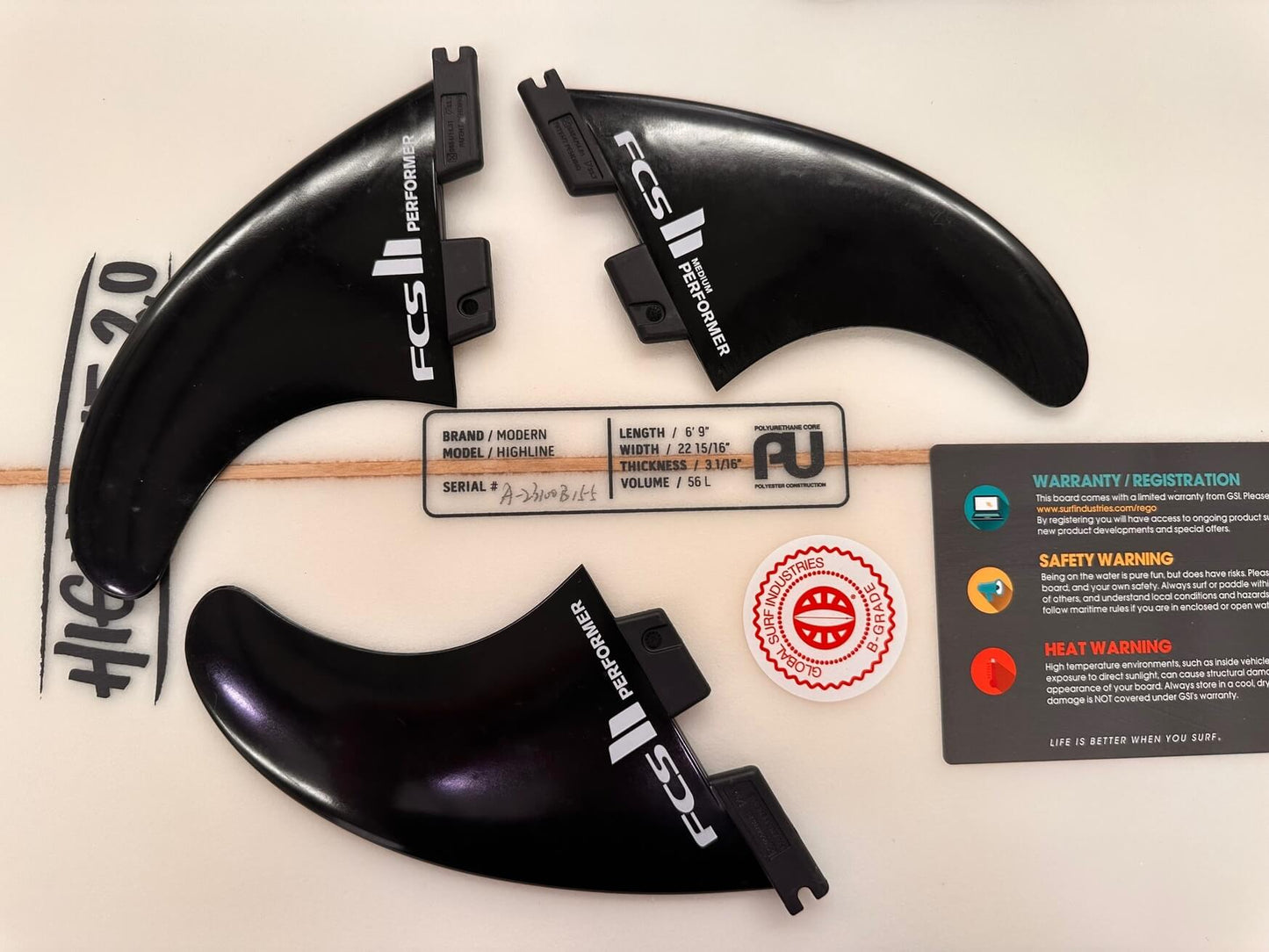 6'9" Modern Highline 2.0 Pink 56Litres