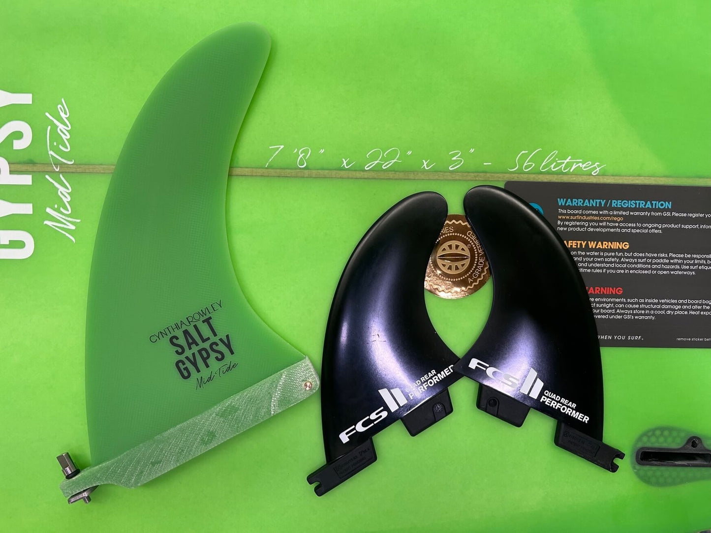7'8' Salt Gypsy Mid Tide Green 56 litres