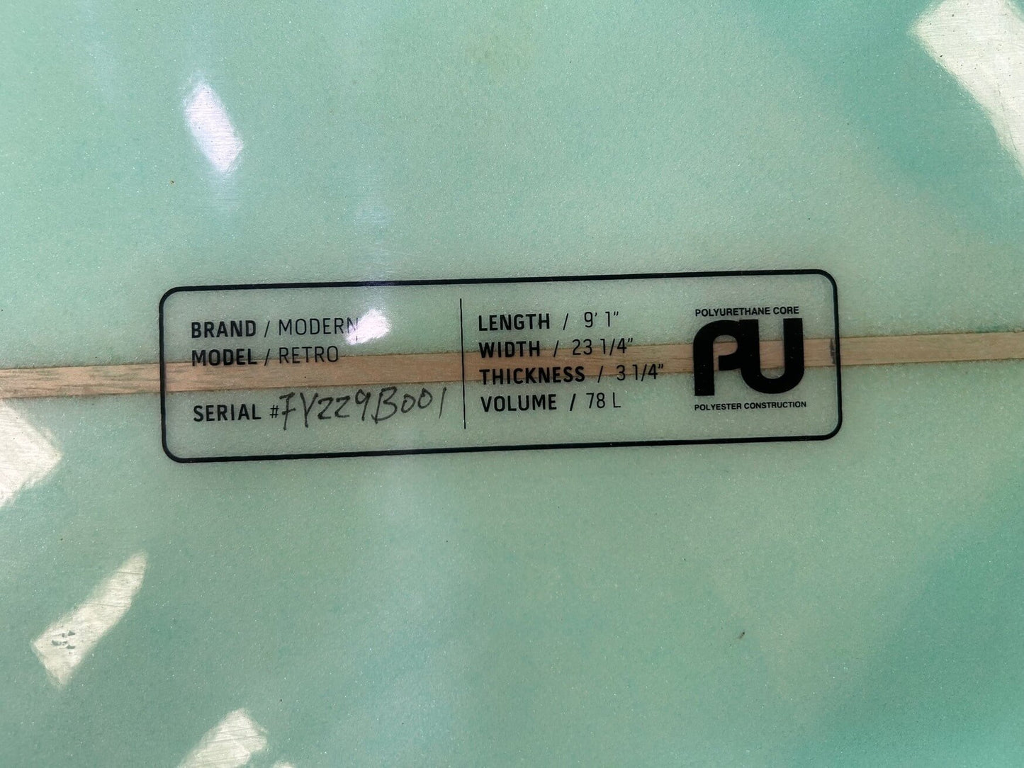 9'1" Modern Retro 2nd hand 78 litres