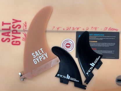 7'4' Salt Gypsy Mid Tide Peachfuzz 51 litres