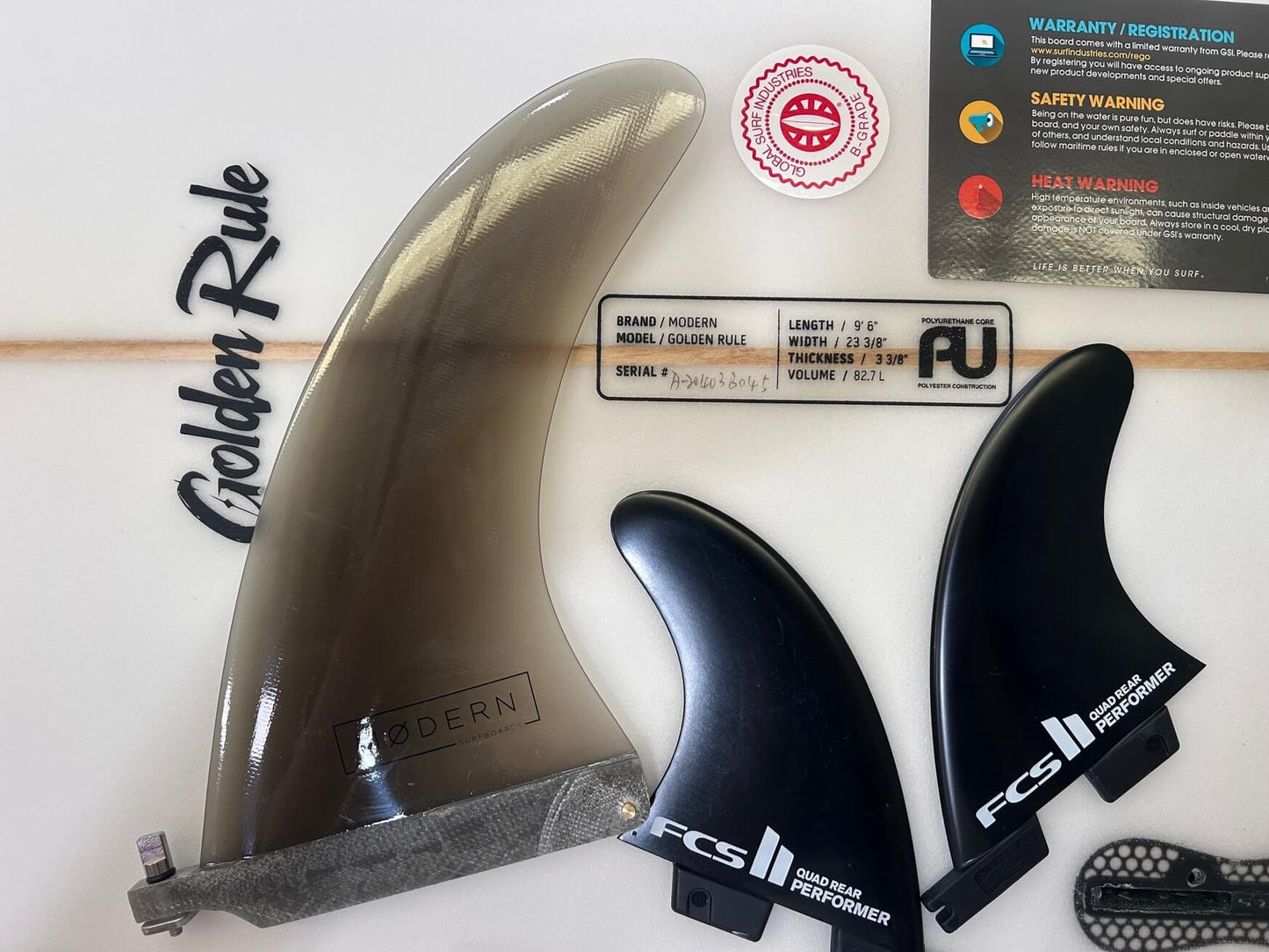 9'6"Golden Rule PINLINE  82 LITRES