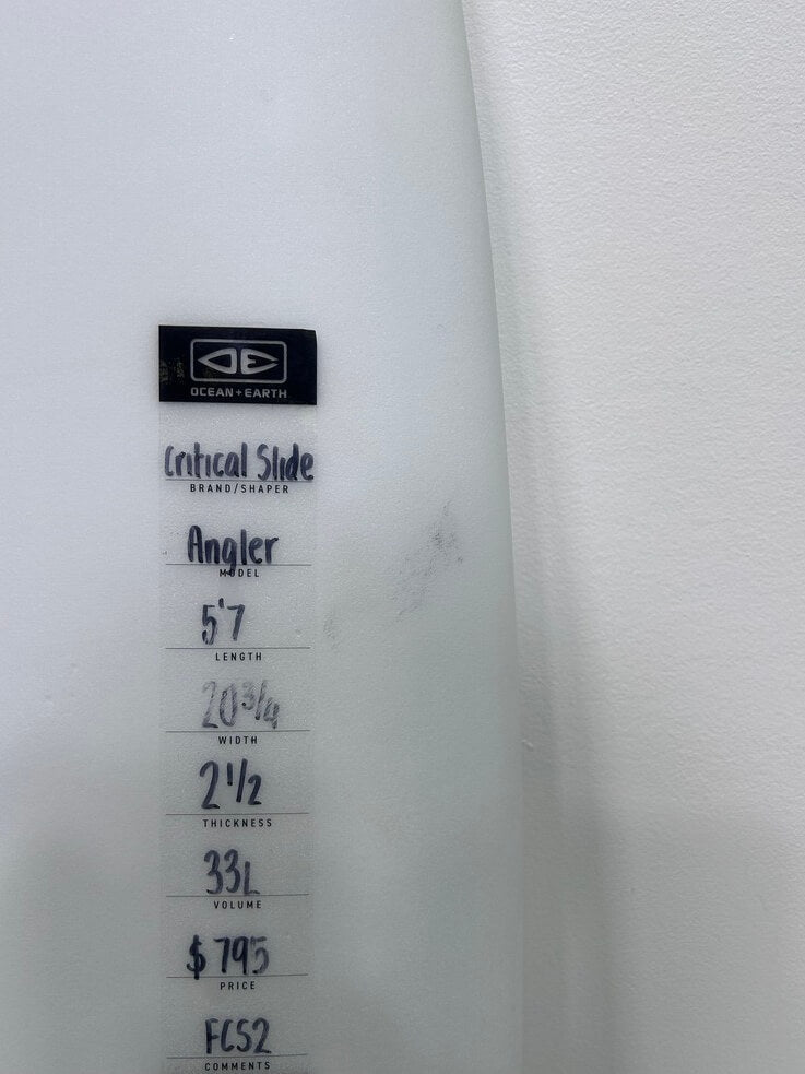 5'7"TCSS The Angler - PU twin 33 Litres