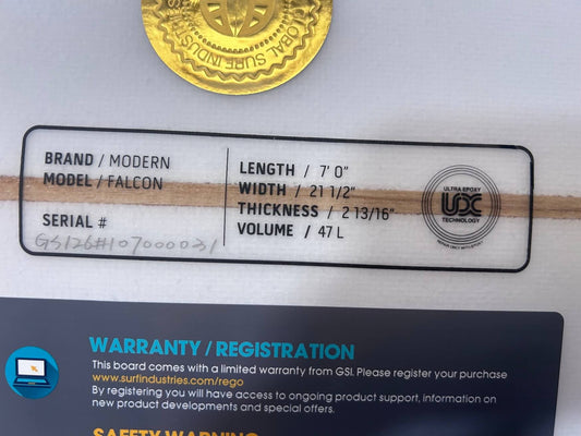 7'0" Falcon EPS 47 Litres