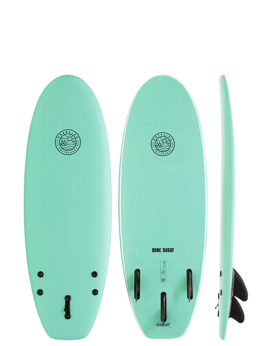 Gnaraloo soft surfboards - Dune Buggy green surfboard