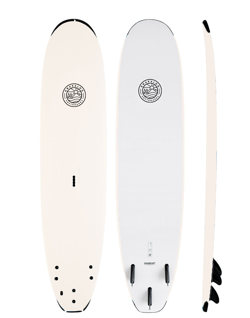 Gnaraloo soft surfboard in white
