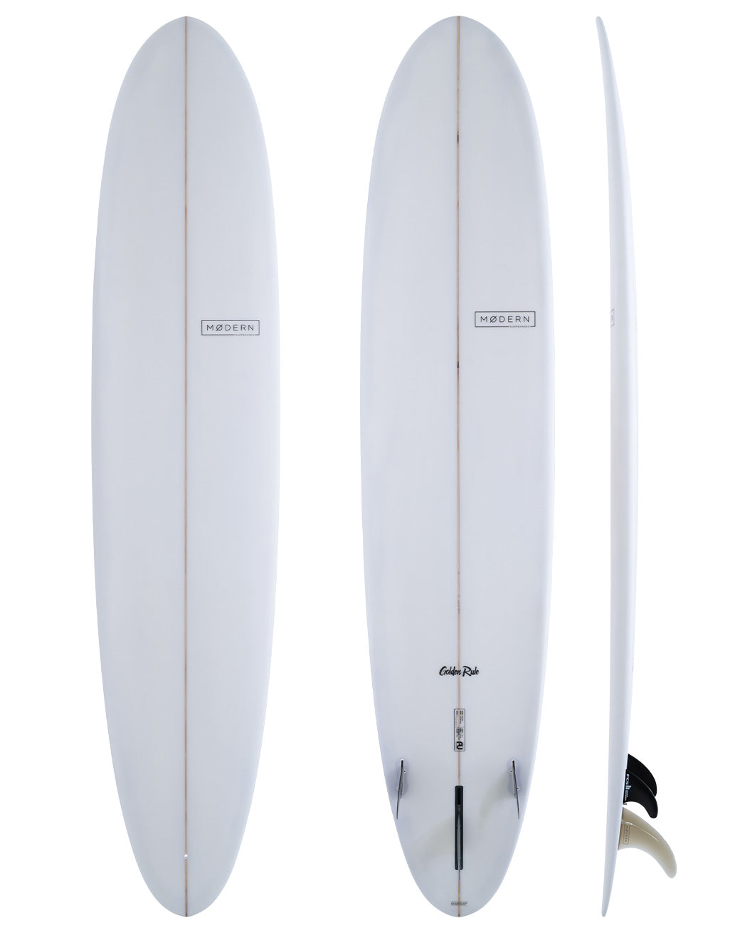 Modern Surfboard Golden Rule longboard.