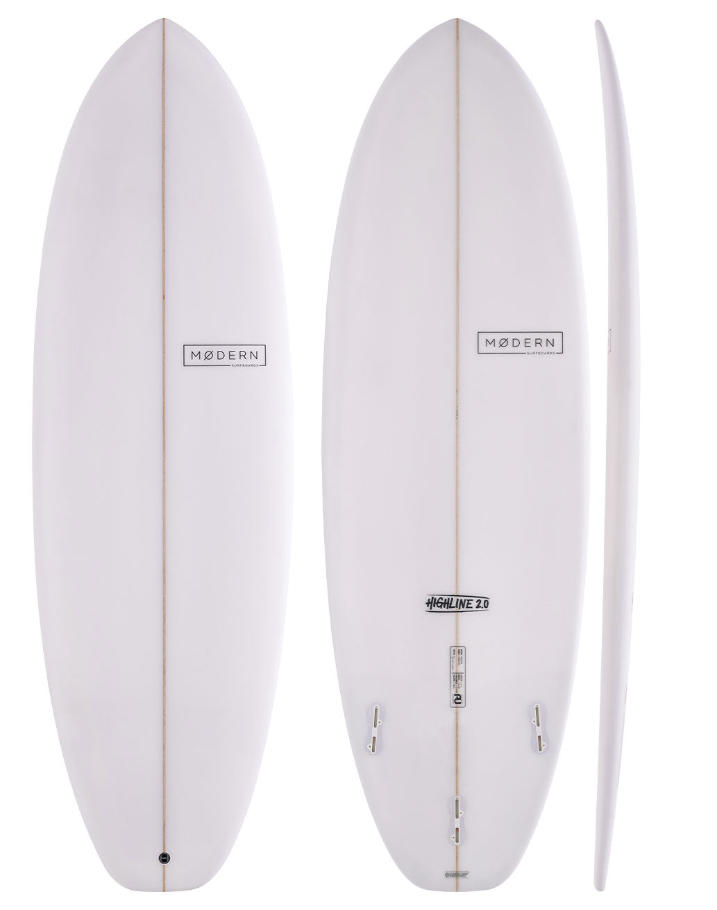 Modern Surfboards Highline 2.0 shortboard - clear