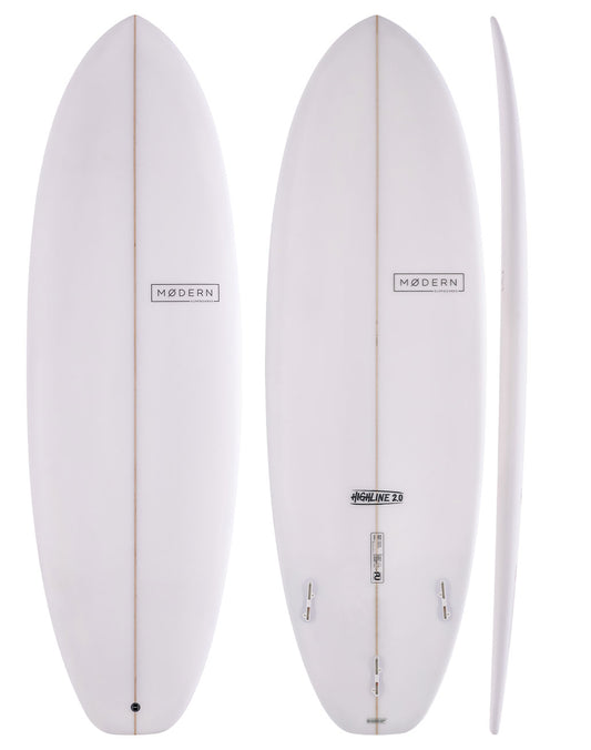 Modern Surfboards Highline 2.0 shortboard - clear