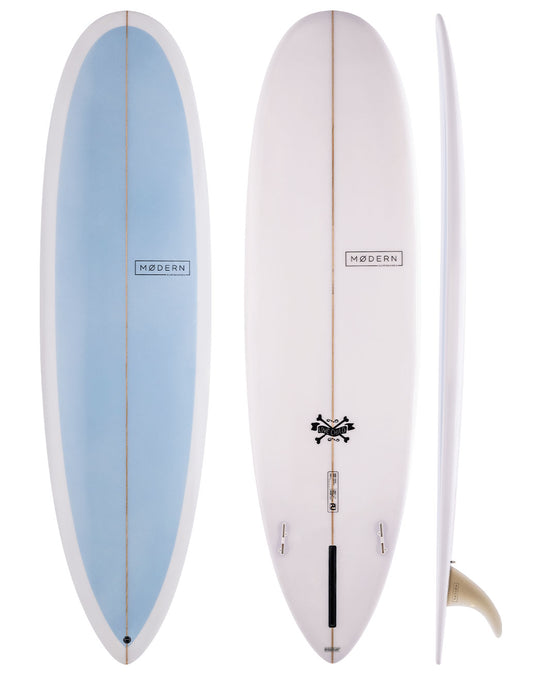 Modern Love Child - mid length surfboard - sky blue