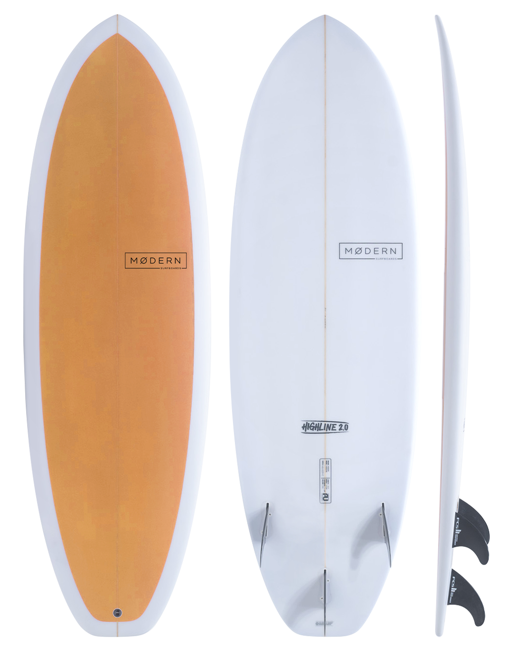 Modern Surfboards Highline 2.0 shortboard - golden orange