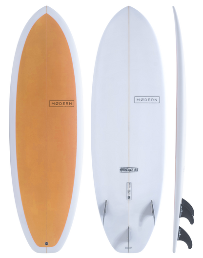 Modern Surfboards Highline 2.0 shortboard - golden orange