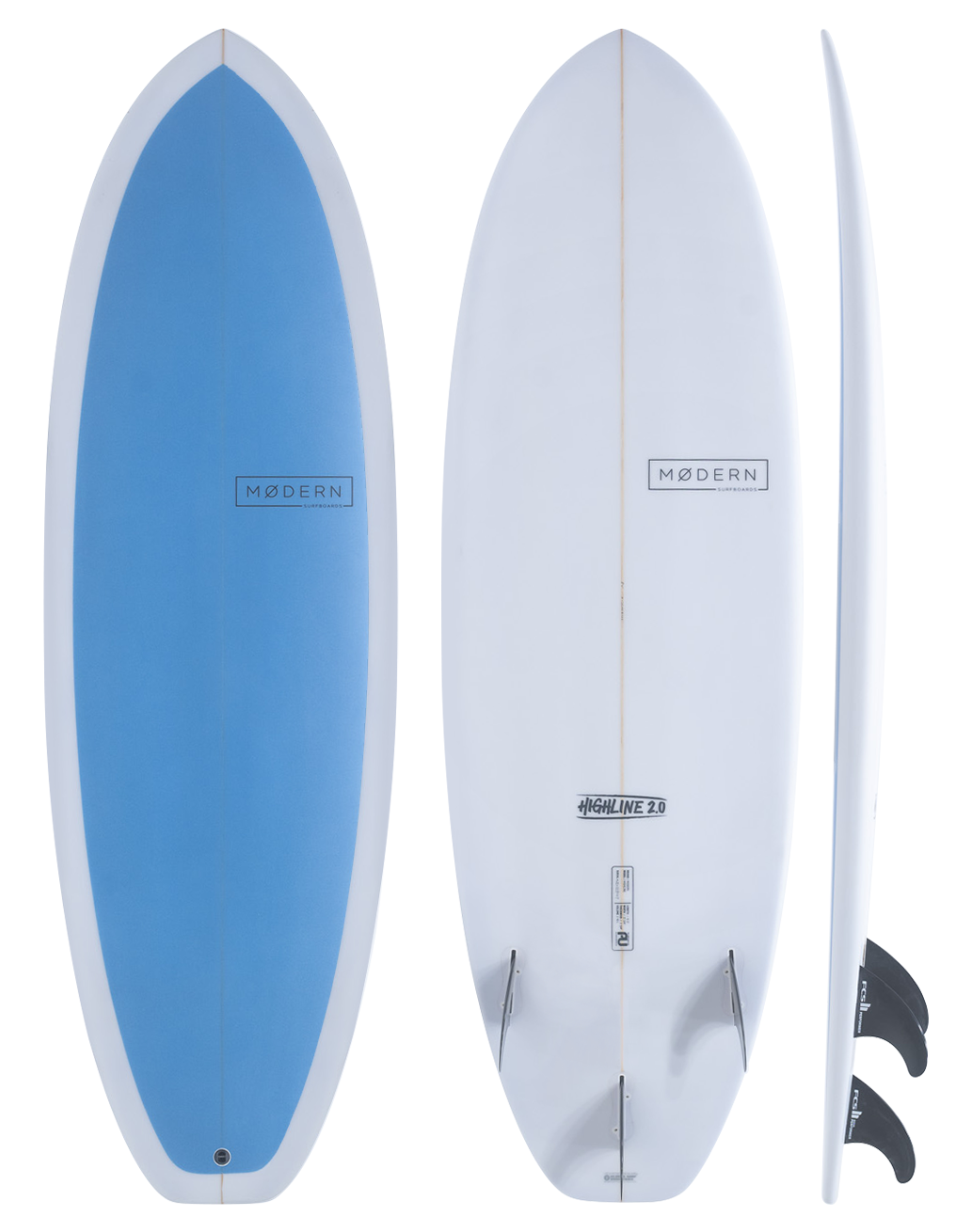 Modern Surfboards Highline 2.0 shortboard - sea note blue