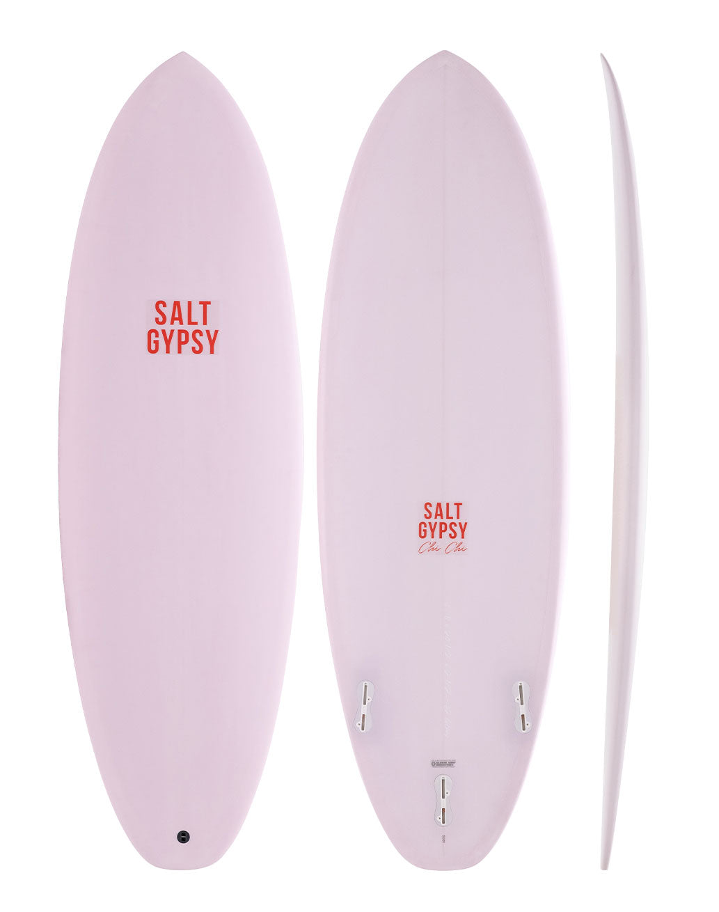 Salt Gypsy Chi Chi dirty pink shortboard 