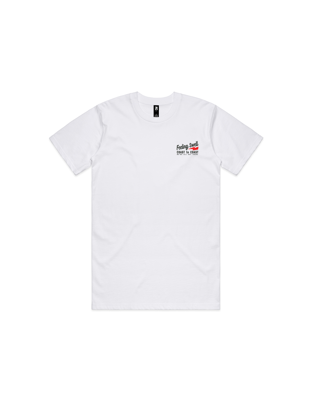 Feeling Swell Men's coast to Coast Tshirt in white - front view