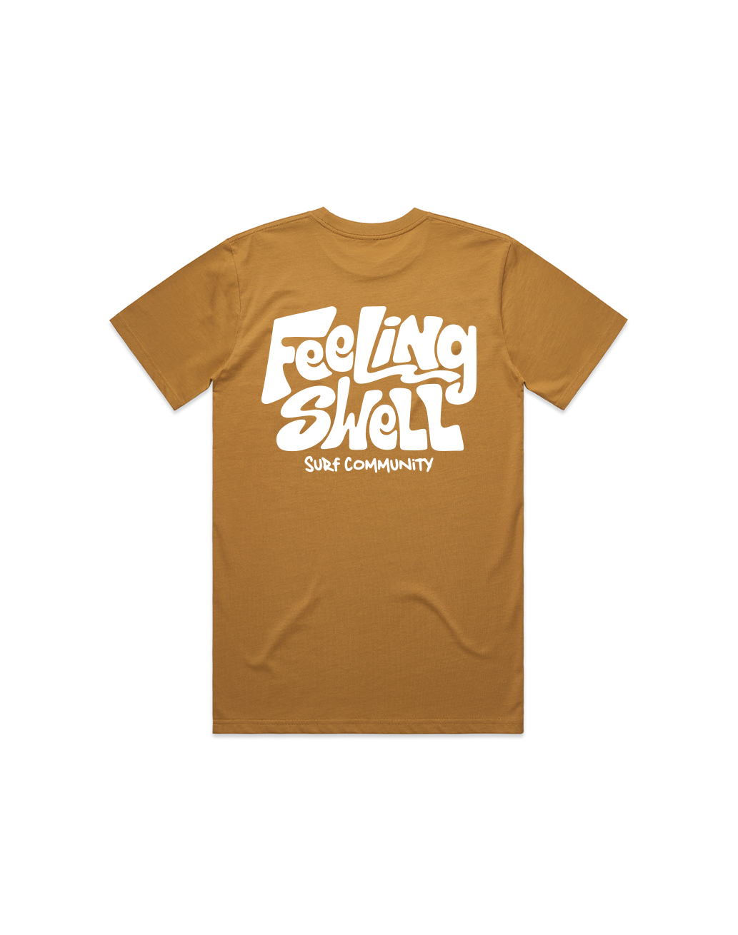 Feeling Swell Men's Classic TShirt in Camel color - back view
