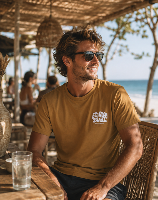 Feeling Swell Men's Classic TShirt in Camel color.