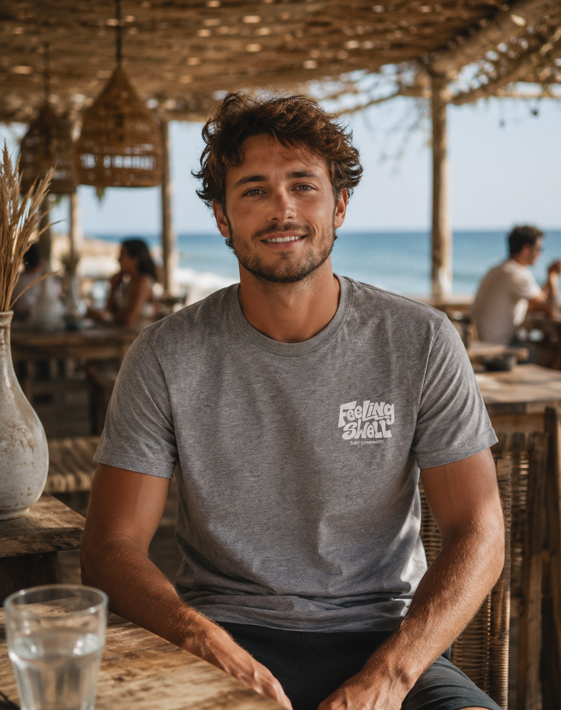 Feeling Swell Men's Classic TShirt in Grey Marle color.