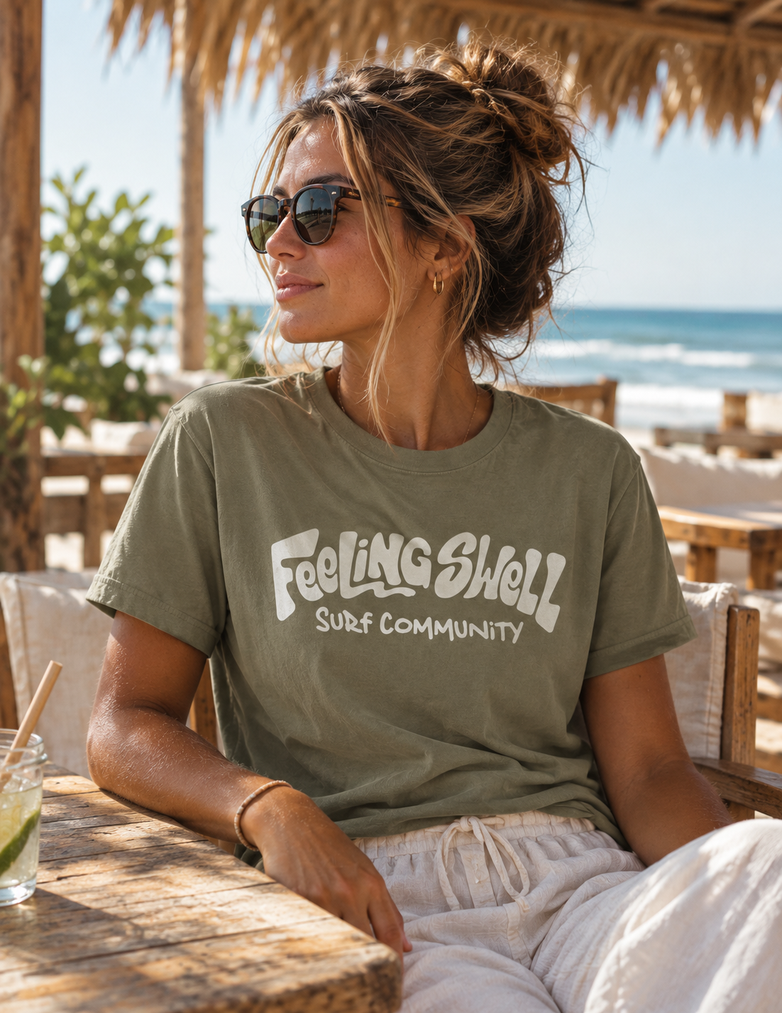 Feeling Swell Women's Classic TShirt in Eucalyptus.