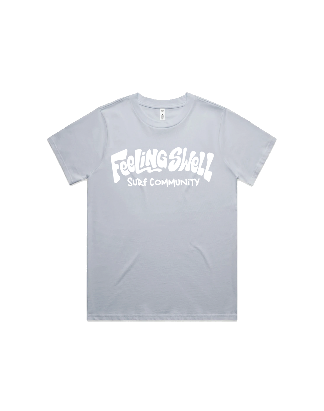 Feeling Swell Women's Classic TShirt in Powder Blue.