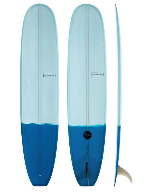 Modern Surfboards - Retro two tone blue longboard