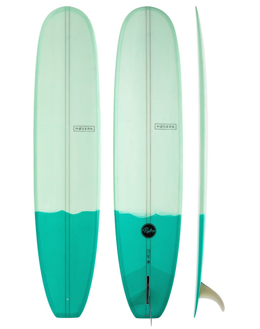 Modern Surfboards - Retro two tone green longboard
